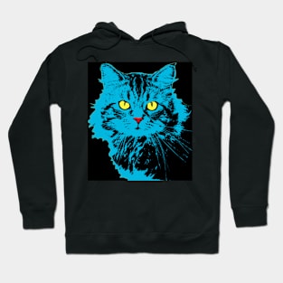 Pop cat blue black Hoodie